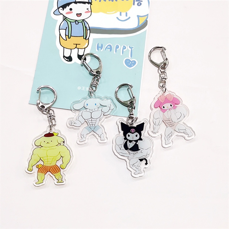 Móc Khóa Hình Chú Chó Bằng Acrylic Dễ Thương
