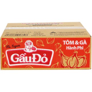 Thùng 30 Gói Mì Gấu Đỏ Tôm Gà 64g