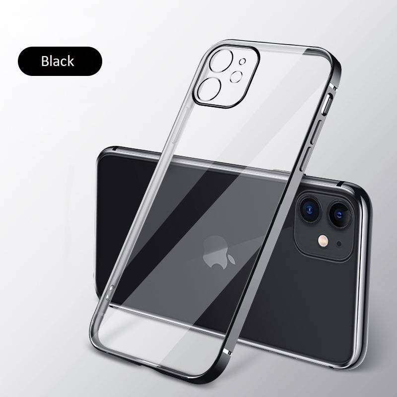 🌟ĐỦ MÀU🌟 Ốp iPhone lưng trong viền si dẻo cạnh vuông 7/.../12 Pro/12 Promax - MARIO SHOP