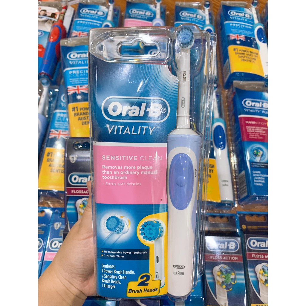 Bàn chải đánh răng điện Oral B - Braun Úc - tặng kèm 1 đầu bàn chải, Set 3 Đầu chải điện thay thế rời