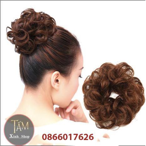 Cột tóc giả Scrunchies - dây buộc tóc các màu vintage ảnh thật ( bảng 1)