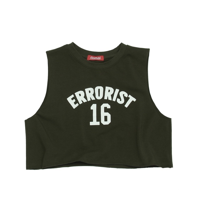 Áo ERRORISR sát nách logo 16 tanktop xanh rêu