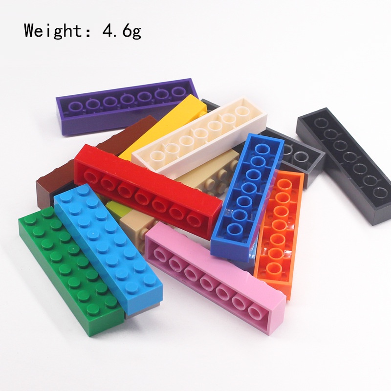 Đồ chơi giáo dục lắp ráp   logo moc combo 5 gạch cao 2x8 a4