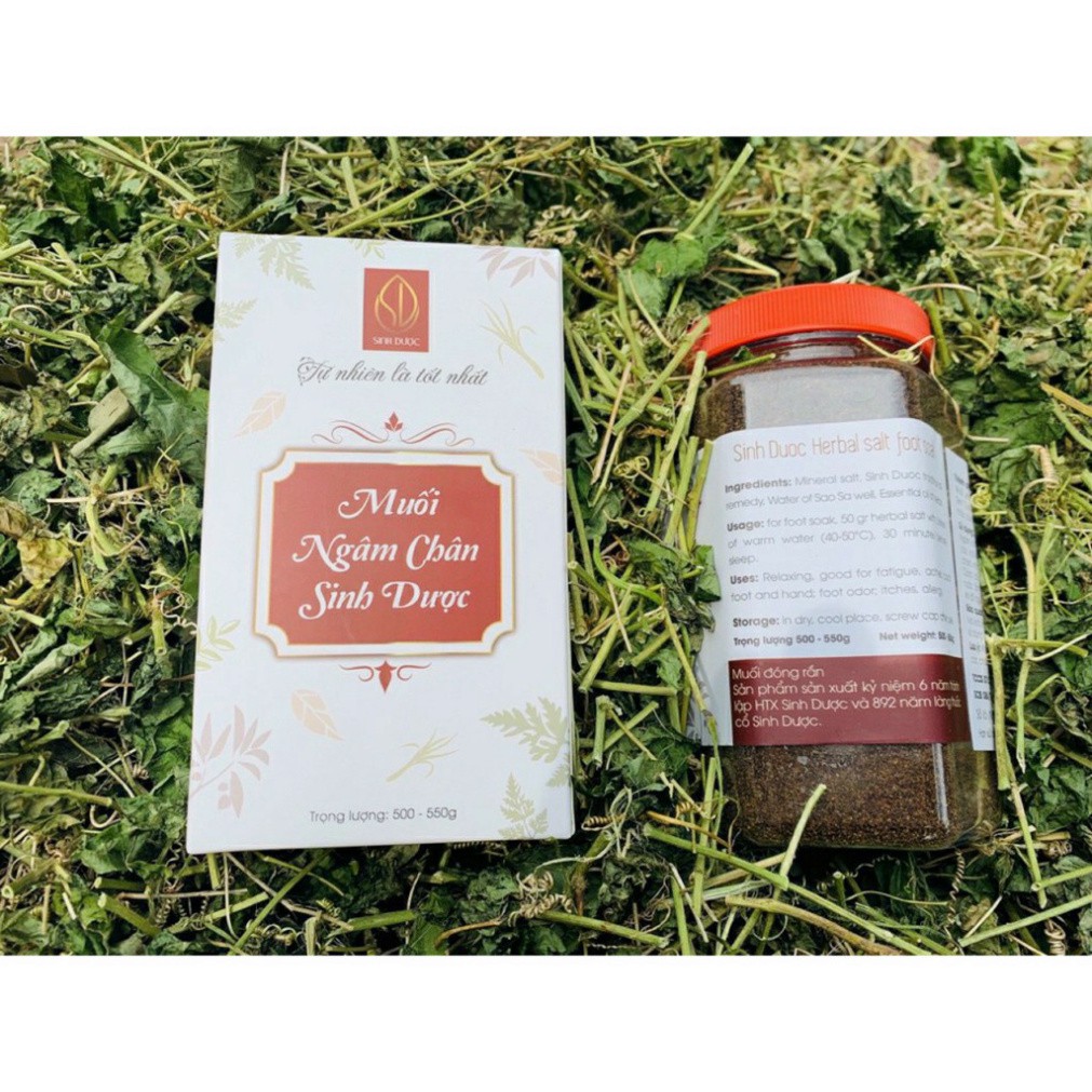 Muối Ngâm Chân Thảo Dược  Organic100% Thiên Nhiên Muối  Thảo Dược Ngâm Chân 550g Hàng Chính Hãng Sinh Dược-XBO