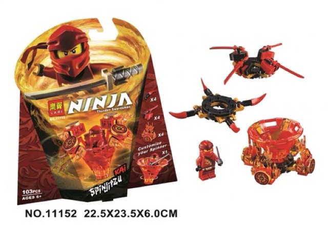 🌟 Con Quay Lốc Xoáy Bông Dụ Ninjago - Lari Bela 11152 11153 11154 11155 11156