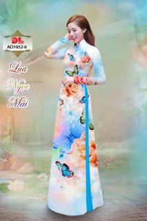 Vải áo dài in hình bướm