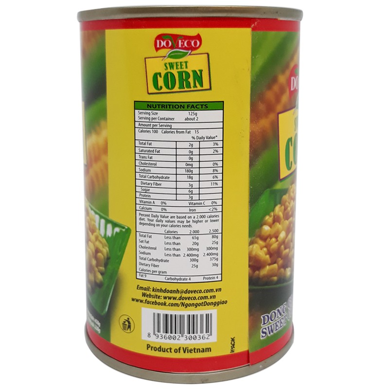 Ngô ngọt nguyên hạt Đồng Giao Doveco 450g - Đặc sản Ninh Bình