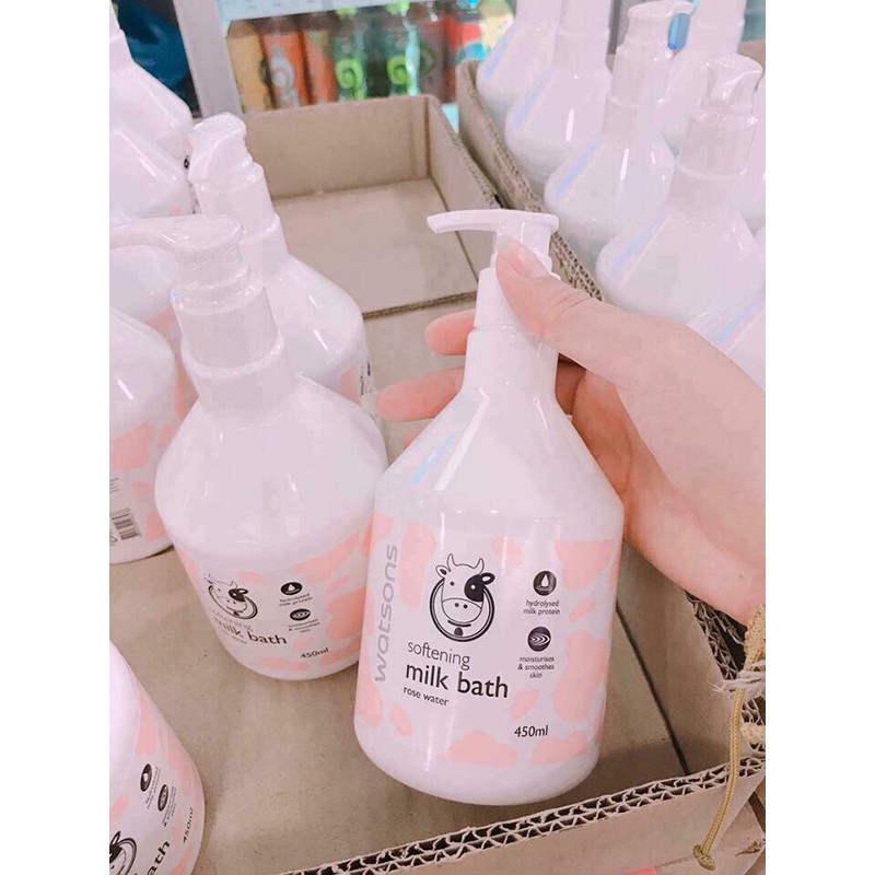 (Sỉ = Lẻ) SỮA TẮM CON BÒ WASTON Milk Bath THÁI LAN 450ML