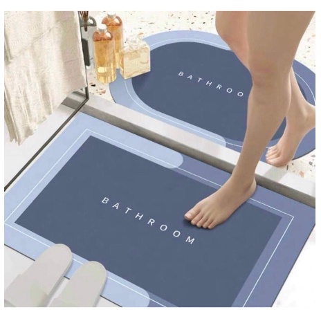 Thảm Silicon Bath Room Siêu Thấm Hút, Chống Trơn Tượt Kích Thước 40x60cm, Chất Liệu Êm Ái Thấm Hút Cực Đỉnh