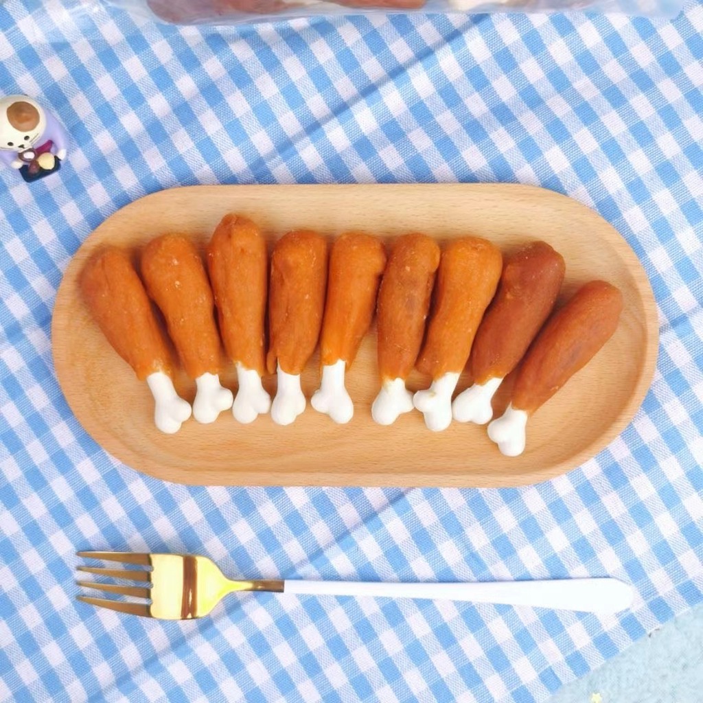 Bánh thưởng cho chó Dr.Dingo (Đùi gà bọc xương sữa) (100gr/túi) Đồ ăn cho chó mèo thú cưng