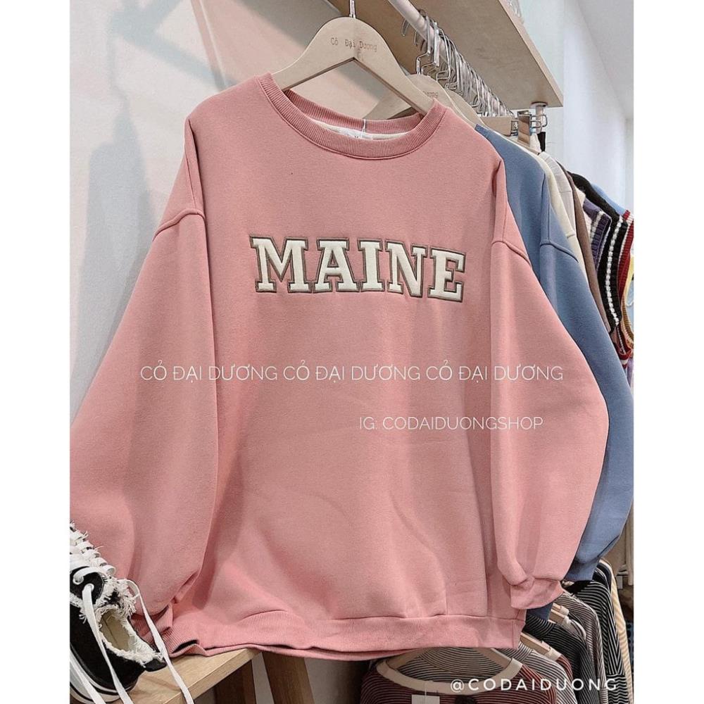 [RẺ VÔ ĐỊCH] Áo nỉ MAINE in chữ, Áo Sweater nỉ chui đầu Ulzzang Basic !