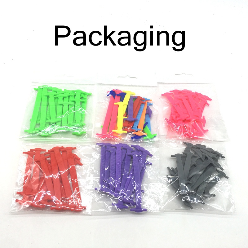 Set 16 Dây Giày Silicone Co Giãn Không Cần Buộc Tiện Lợi Dành Cho Người Lớn/Trẻ Em