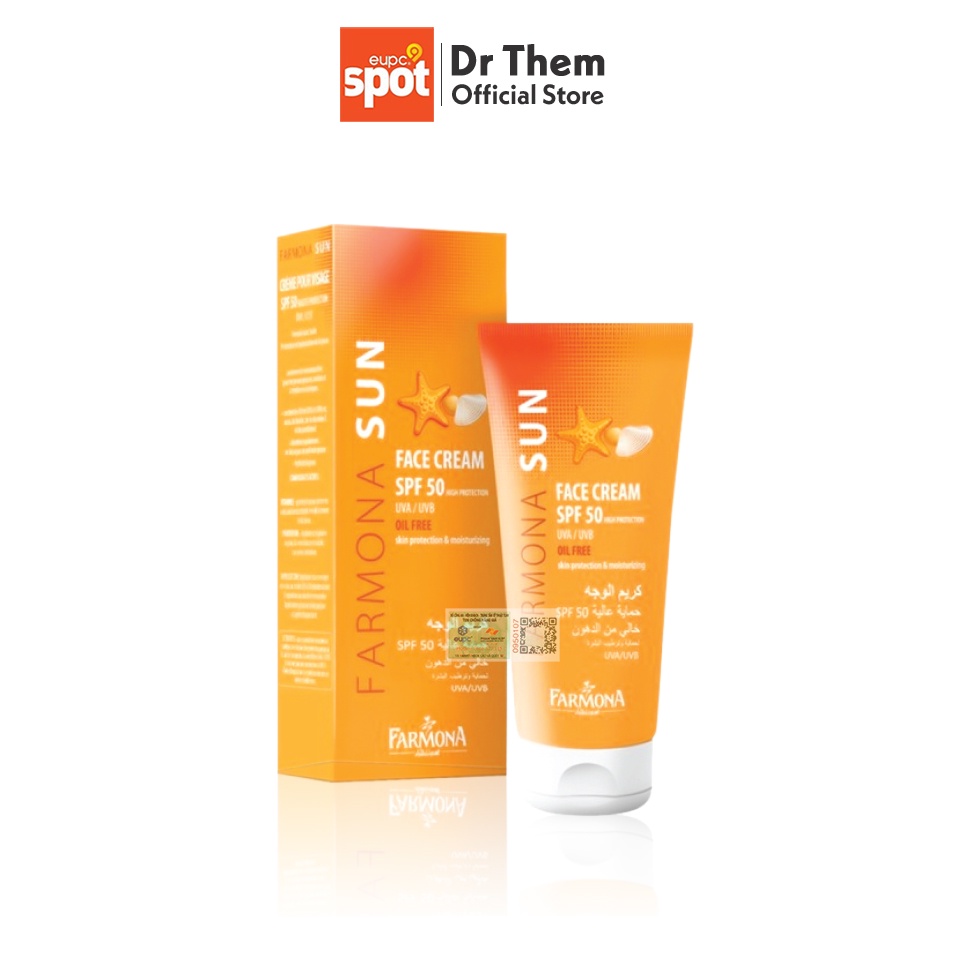 [Mã INCU50 giảm 50k đơn 250k] Kem Chống Nắng Farmona Sun Face Cream SPF50 Oil Free 50ml | BigBuy360 - bigbuy360.vn