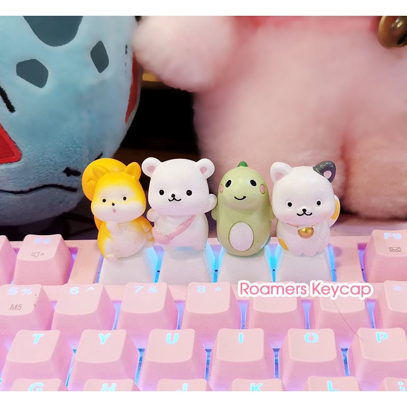 Keycap lẻ ABS PBT gấu mèo thỏ khủng long dễ thương (0041_CH)