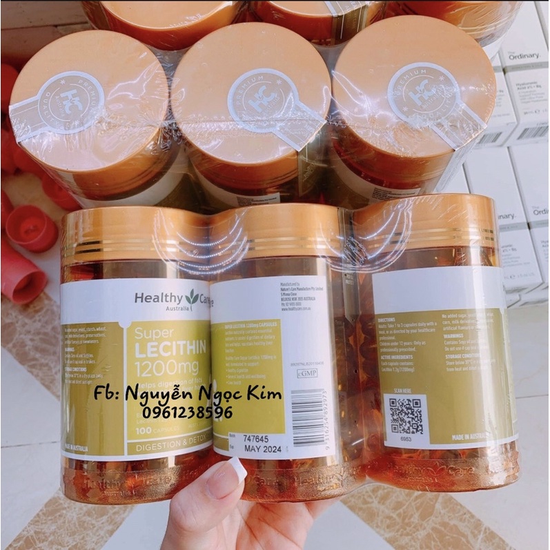 Mầm Đậu Nành Làm Đẹp Da Lecithin Healthy Care Hộp 100v