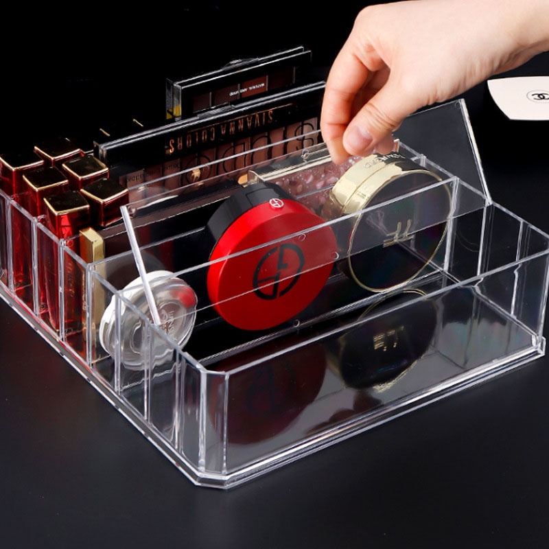 Hộp đựng mỹ phẩm cỡ lớn bằng acrylic trong suốt tiện dụng