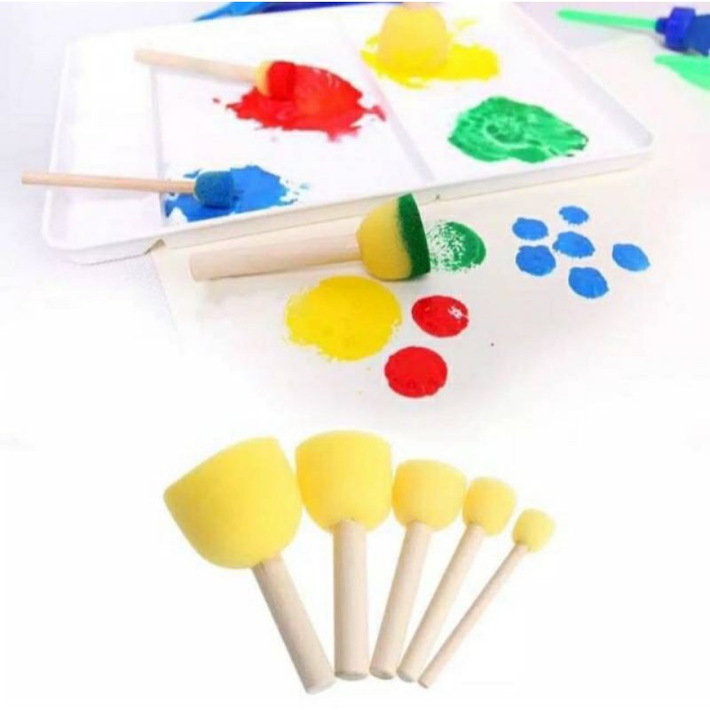 Bộ 5 cây chấm màu, dụng cụ vẽ chấm tròn cho bé