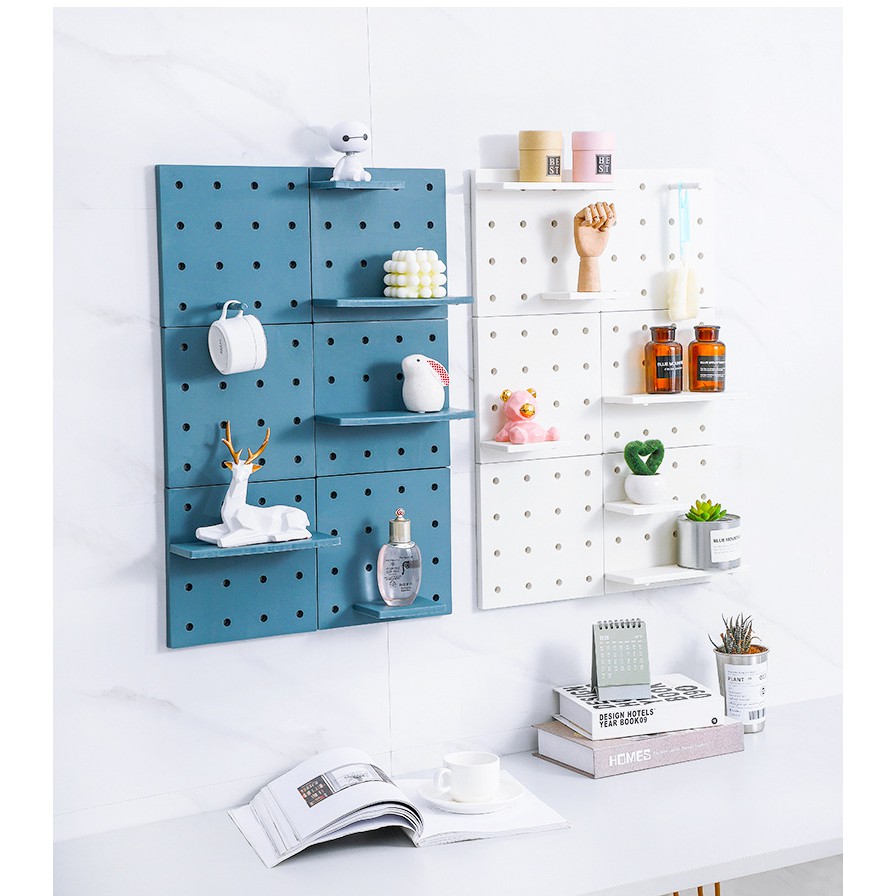 Bảng pegboard mini bảng treo lỗ trang trí , kệ treo tường đa năng FAMAHA