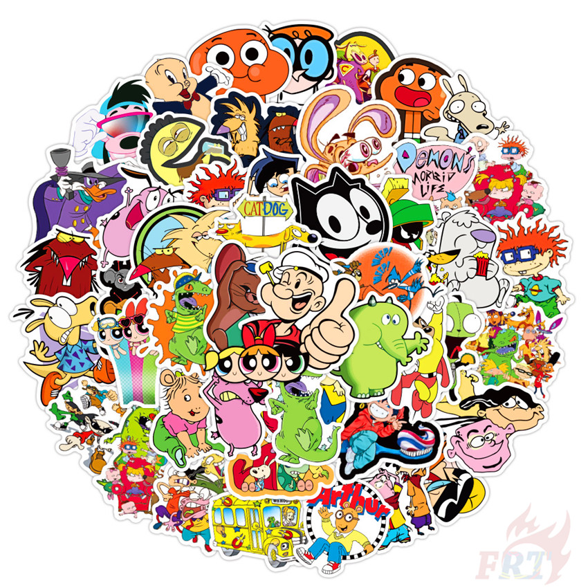 ❉ Mixed Classical Anime Comics Games Series 01 - 90s 00s Memory Cartoon Character Stickers ❉ 50Pcs/Set DIY Fashion Luggage Laptop Skateboard Decals Doodle Stickers
