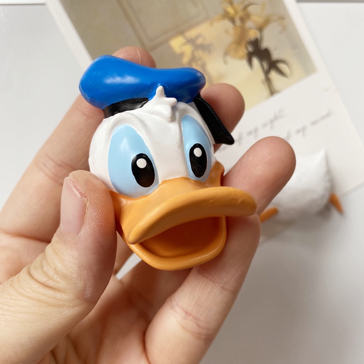 Bộ 2 Miếng Dán Nam Châm Bằng Nhựa PP Hình Vịt Donald Ba Chiều Dễ Thương