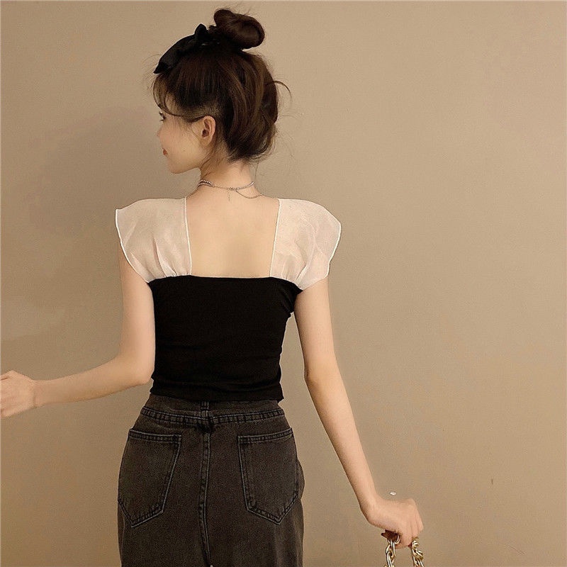 COZOK Áo Tank Top Không Tay Đính Nơ Lớn