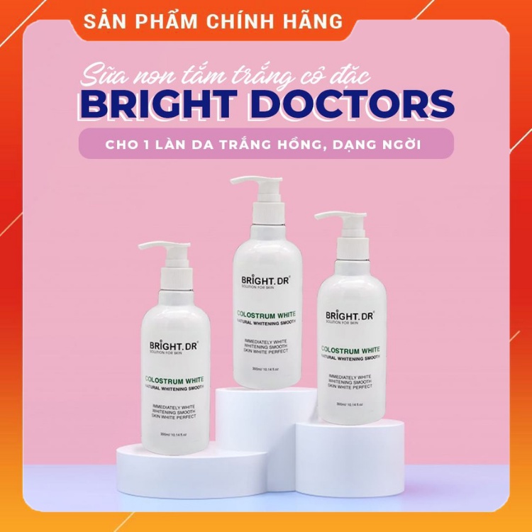 Tắm Trắng, Sữa Tắm Trắng Da BRIGHT DOCTOR Giúp Làn Da Trắng Sáng Mịn Màng Chai 300ml - Hàng Chính Hãng