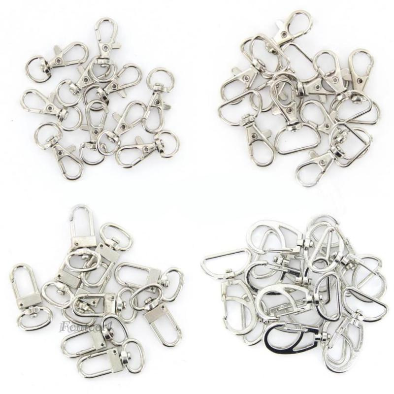 [Fenteer1] Set 10 Kẹp Móc Khóa Hành Lý / Túi Xách 10mm DIY