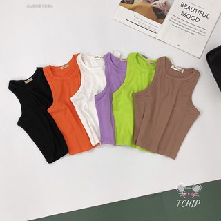 Áo ba lỗ ngược chất mát, áo thun cotton dáng crop top