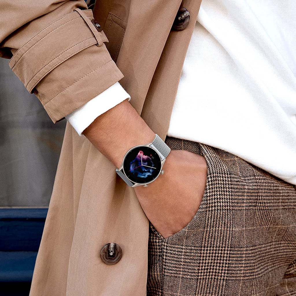 Dây Đeo Inox Từ Tính 20mm 22mm Cho Đồng Hồ Thông Minh Samsung Galaxy Watch 3 4 46mm 42mm 40mm 44mm S3 Active 2 Huawei GT / 2 / 2Pro
