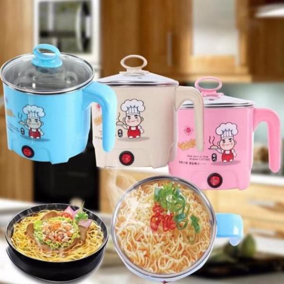 Nồi lẩu mini - ca nấu mì siêu tốc đa năng siêu tiện lợi 1.8L