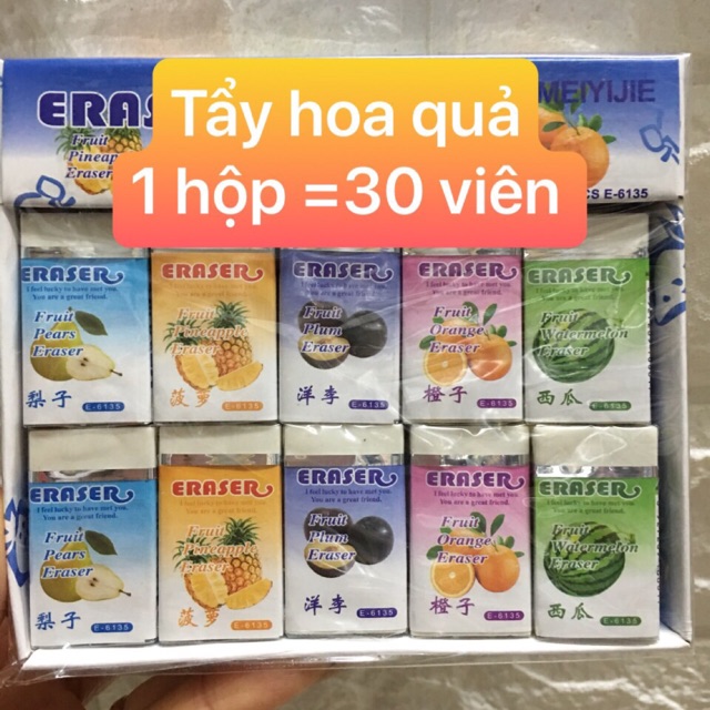 1 hộp =30 viên tẩy hoa quả 6135