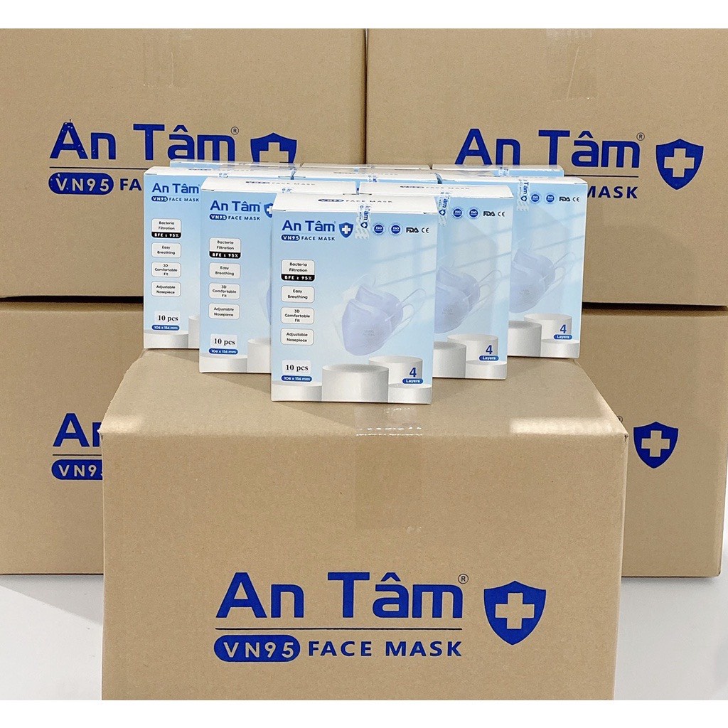 50 cái Khẩu trang VN95 an tâm, kháng khuẩn chống virus Corona chủng BA5, chuyên dụng cho bệnh viện