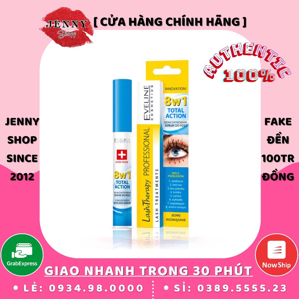 Huyết Thanh Dưỡng Mi Eveline 8 In 1 Total Action Lash Therapy Professional