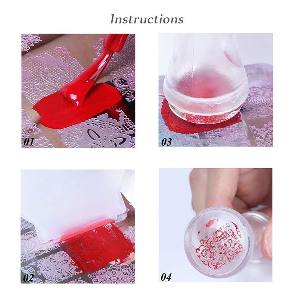 MOCHO Con Dấu Silicone Hai Đầu Trang Trí Móng Nghệ Thuật