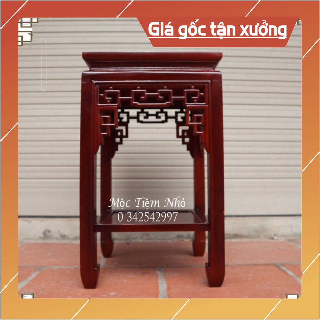 GIÁ GỐC  Đôn chiện vuông lọng thủng gỗ gụ mặt 30cm và 35cm