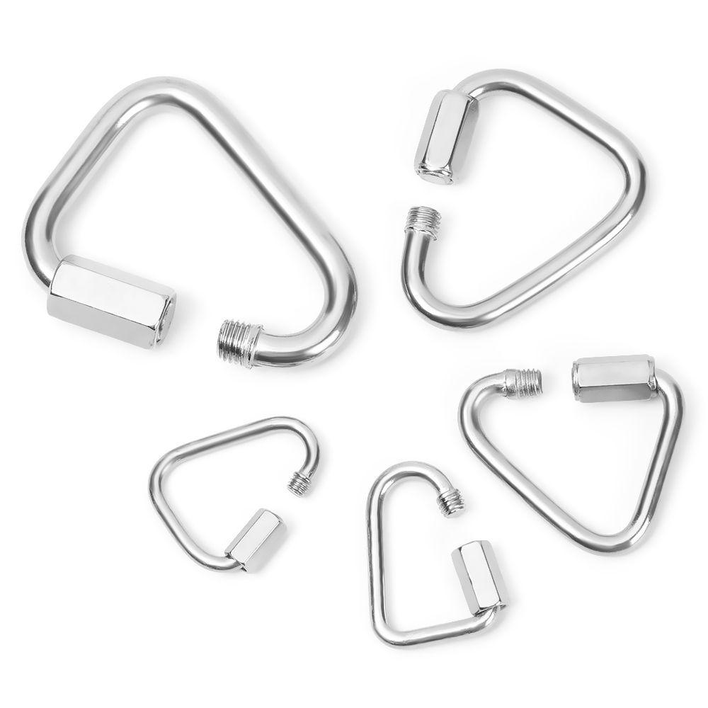 Set 1 / 2 Móc Khóa Hình Tam Giác Bằng Thép Không Gỉ Chuyên Dụng Cho Leo Núi