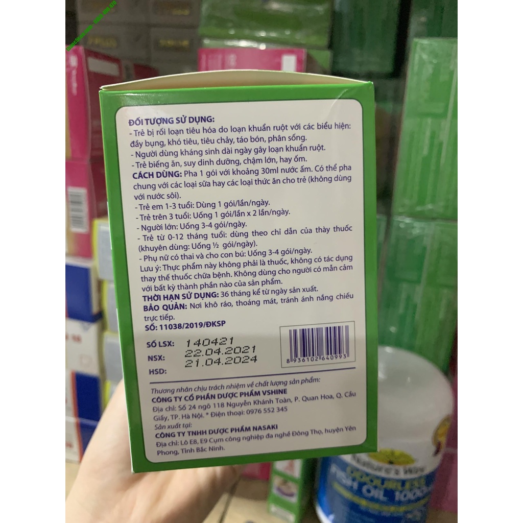 Lacto Enzyme 8+ Plus men vi sinh cho trẻ nhỏ Hộp 30 gói