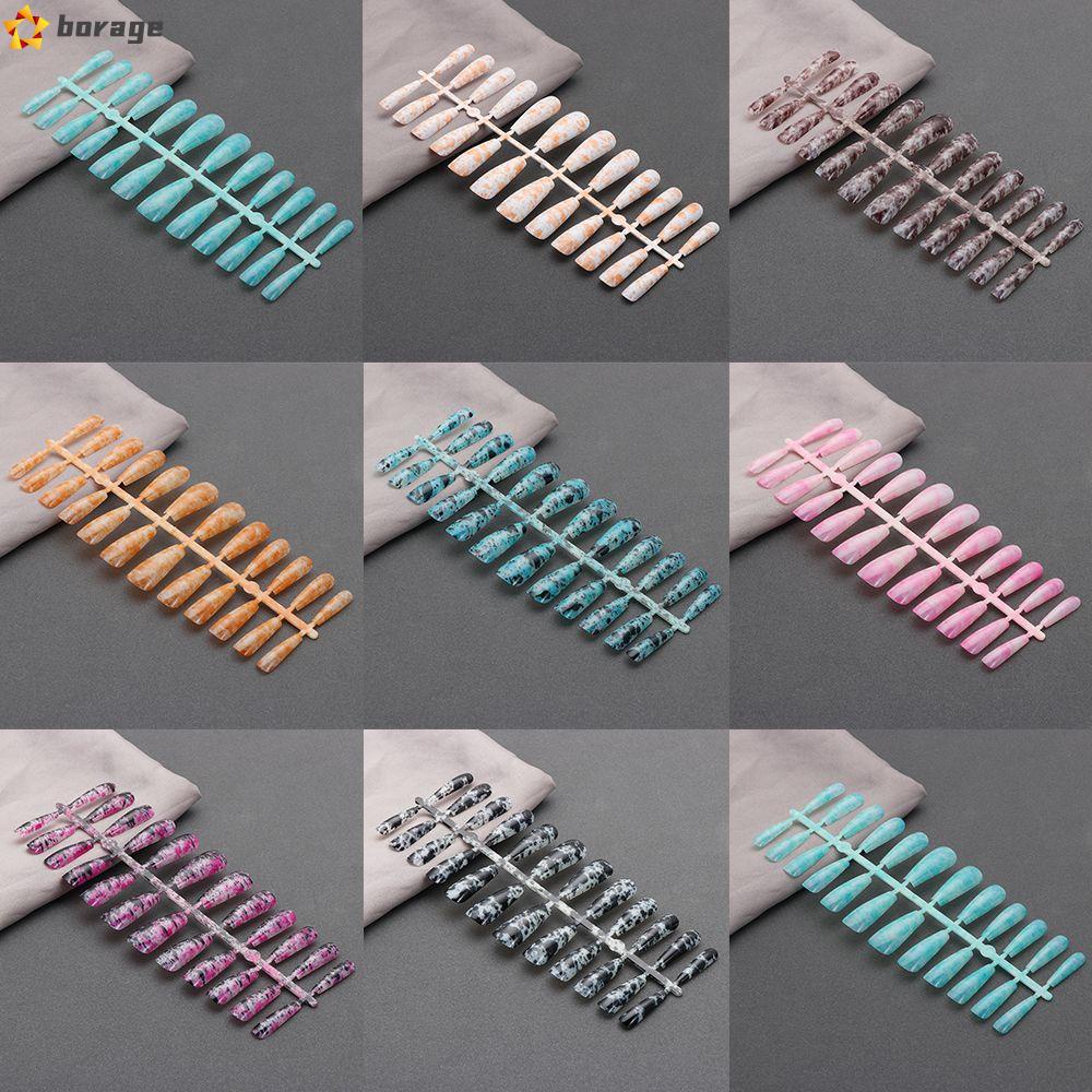 Bộ Móng Tay Giả Bằng Acrylic Nhiều Màu Sắc Dùng Trang Trí Móng Tay