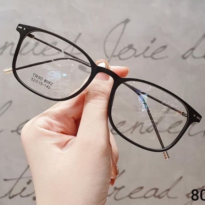 Gọng kính dáng vuông nhựa siêu nhẹ TR90 8092