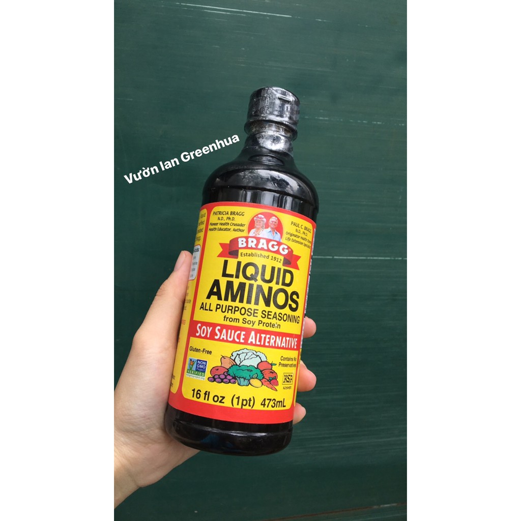 Chế phẩm giải độc cây trồng, nước tương xì dầu không biến đổi gien BRAGG LIQUID AMINOS 473ML