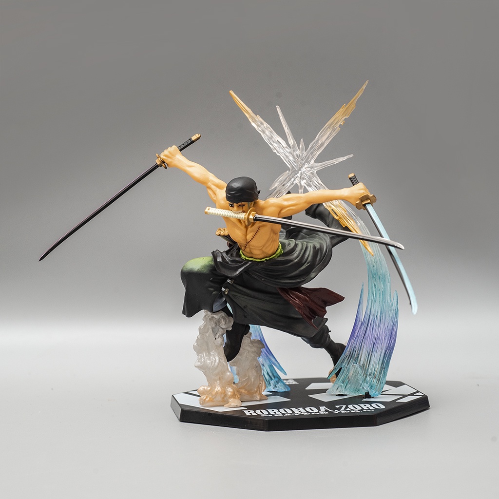 Mô hình One Piece nhân vật Zoro phiên bản Battle Ver đồ chơi mô hình nhân vật One Piece để bàn trang trí Haki Shop
