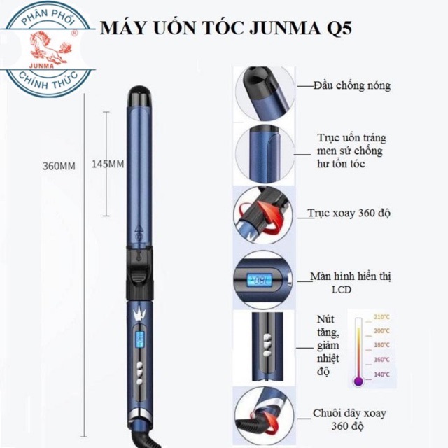 Máy uốn lọn tóc cao cấp Q5 Junma