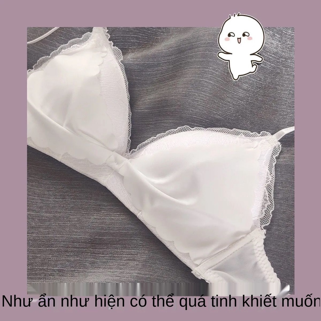 Áo lót nữ mỏng cúp tam giác không vòng thép Hàn Quốc ngực nhỏ ngọt ngào gom chống chảy xệ và ôm sát ngực bộ