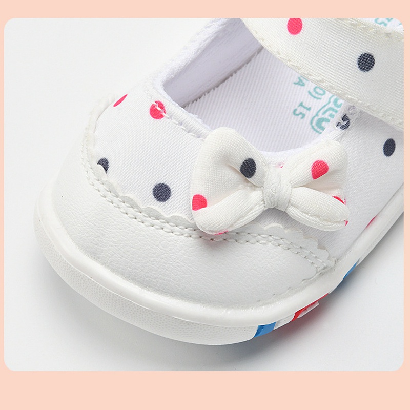 Giày Công Chúa Đế Bằng Chống Trượt Trọng Lượng Nhẹ Đính Nơ Hồng Dễ Thương Cho Bé Gái 0-3 Tuổi