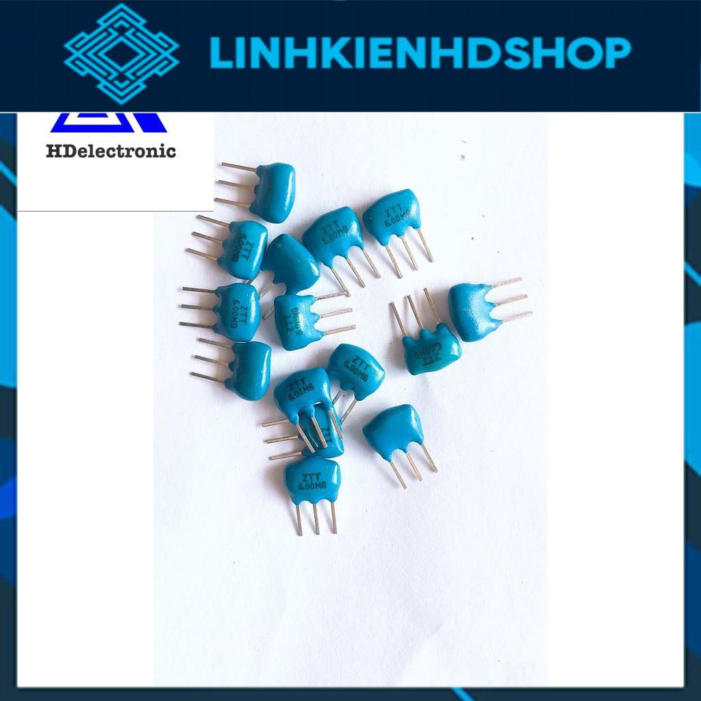 Thạch Anh 3 Chân 4MHZ 8MHZ 12MHz 16MHZ 6Mhz Chân Cắm các loại