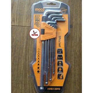 TH Bộ lục giác bi dài 9 chi tiết Ingco HHK12092 GIATRITHUC