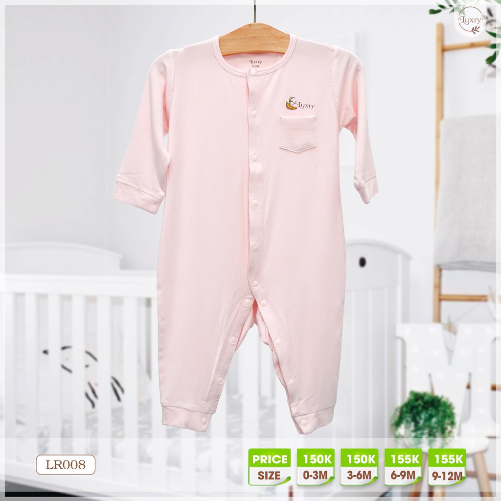 Body dài tay cho trẻ sơ sinh vải petit Luxry cho trẻ sơ sinh LR008