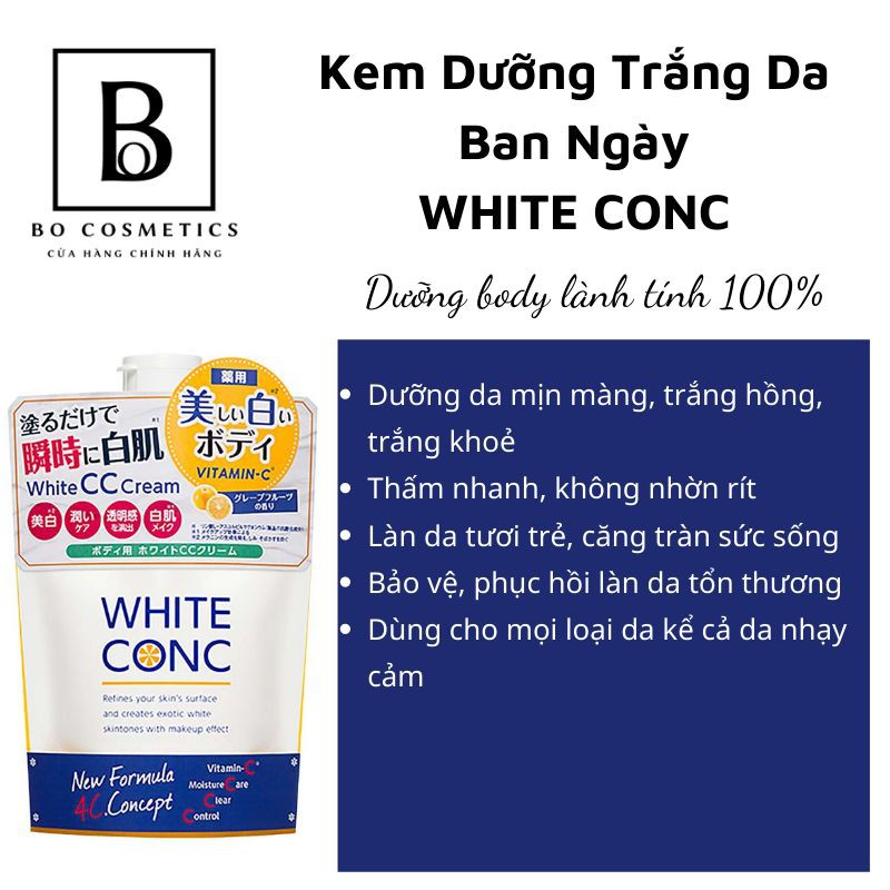 Kem Dưỡng Trắng Da WHITE CONC Ban Ngày Nội Địa Nhật Bản 200g