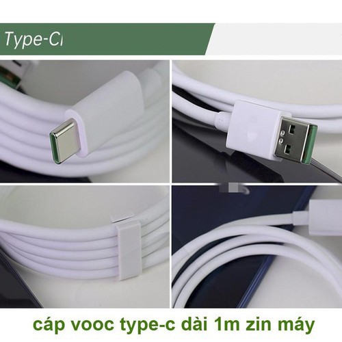 (ZIN HÃNG 100%) Cáp sạc nhanh OPPO type C chuẩn VOOC 4A, đúng zin OPPO 100%