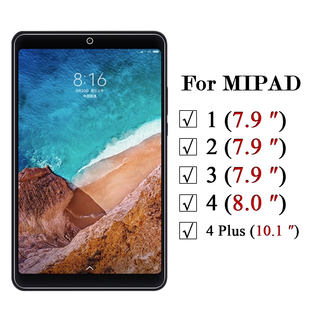 Kính Cường Lực 9h Hd Bảo Vệ Màn Hình Cho Xiaomi Mi Pad 1 2 3 4 Plus Mipad 4 Tablet 9h